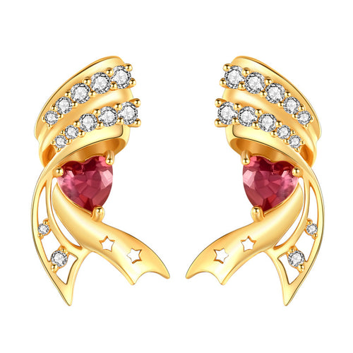 Original Design Pink Natural Tourmaline Star Earrings, Sterling Silver