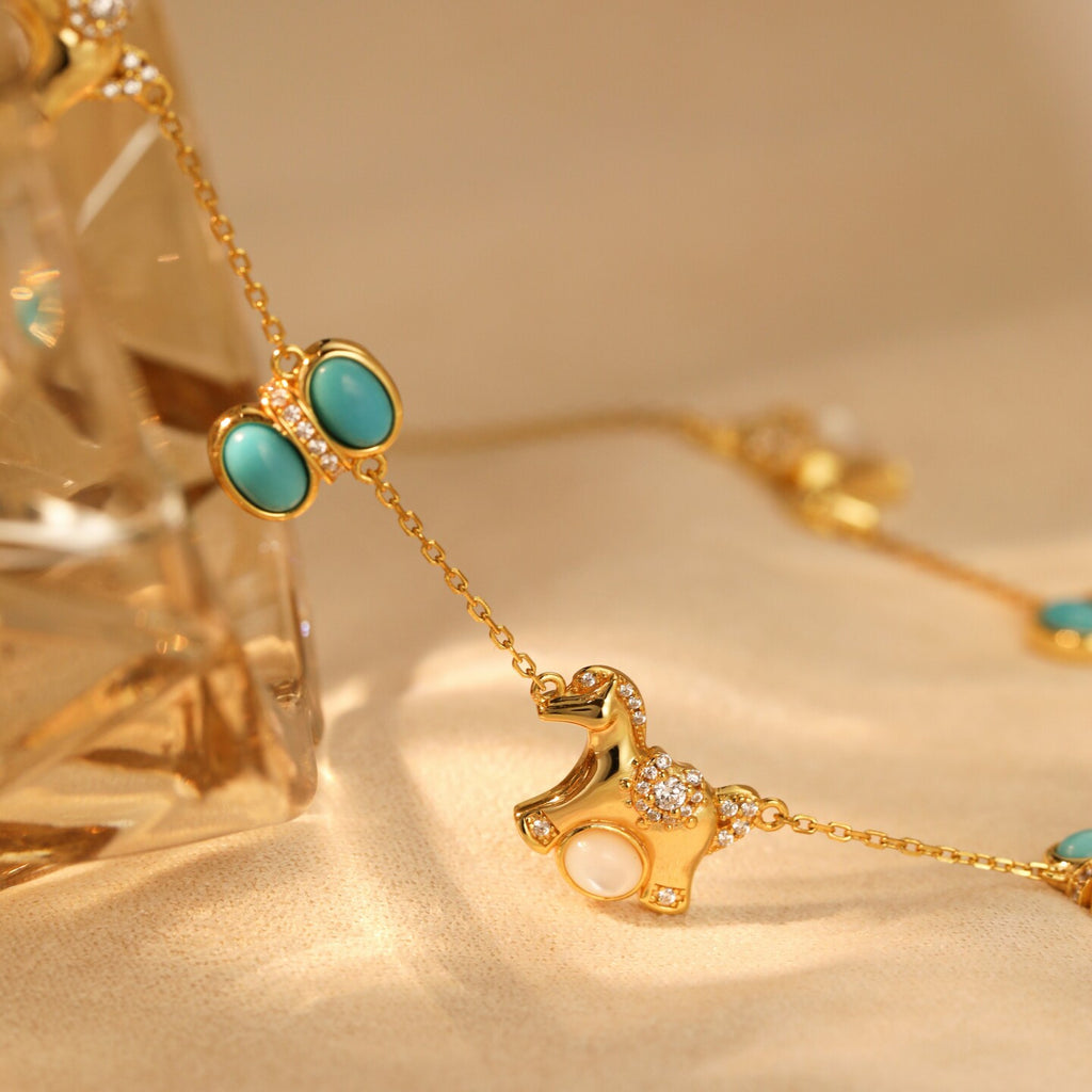 Original Pony Necklace with Turquoise