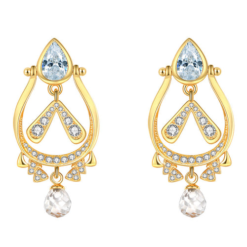 Original Design Rabbit Earrings, Silver with Gold Plating