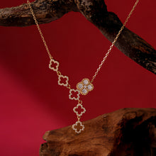 Load image into Gallery viewer, Original Chinese-Style Four-Leaf Clover Lucky Necklace, Silver with Gold Plating