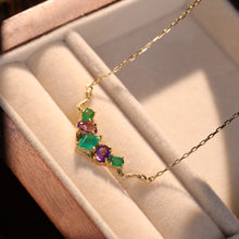 Load image into Gallery viewer, Original Design Slytherin Snake Necklace, Silver with Gold Plating