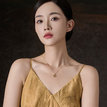 Load image into Gallery viewer, Original Chinese-style necklace: silver-plated gold choker