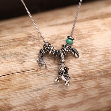 Load image into Gallery viewer, Original Urban Nomad-Style Moray-Inspired Elephant Necklace, Sterling Silver