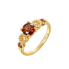 Load image into Gallery viewer, “Five Planets Ring” Original Natural Colored Gemstone Energy Ring with Diamonds