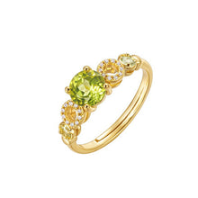 Load image into Gallery viewer, “Five Planets Ring” Original Natural Colored Gemstone Energy Ring with Diamonds